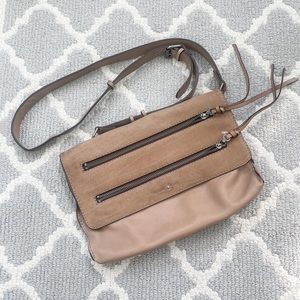 Treasure & bond crossbody leather beige purse bag
